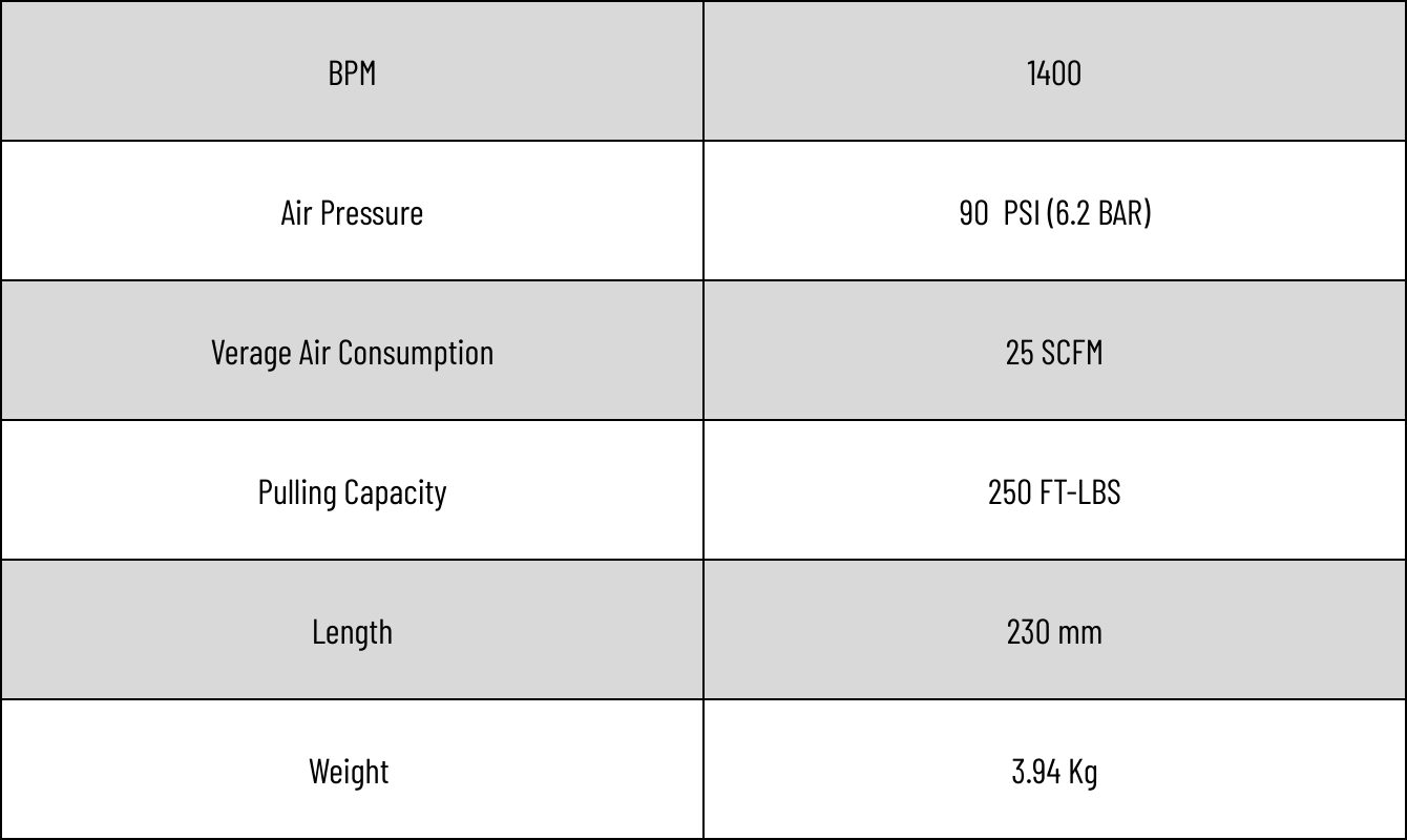 90DEG Air Slide Hammer